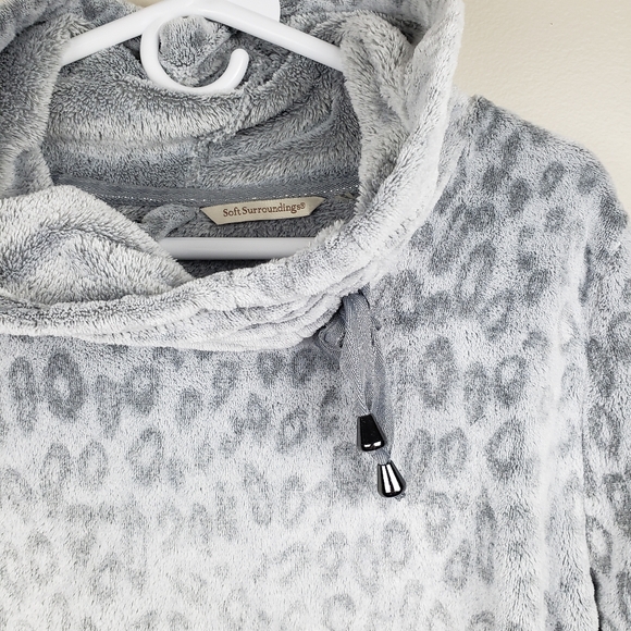 Soft Surroundings Fleece Tanzania Cowl Neck Size XL - Picture 6 of 14